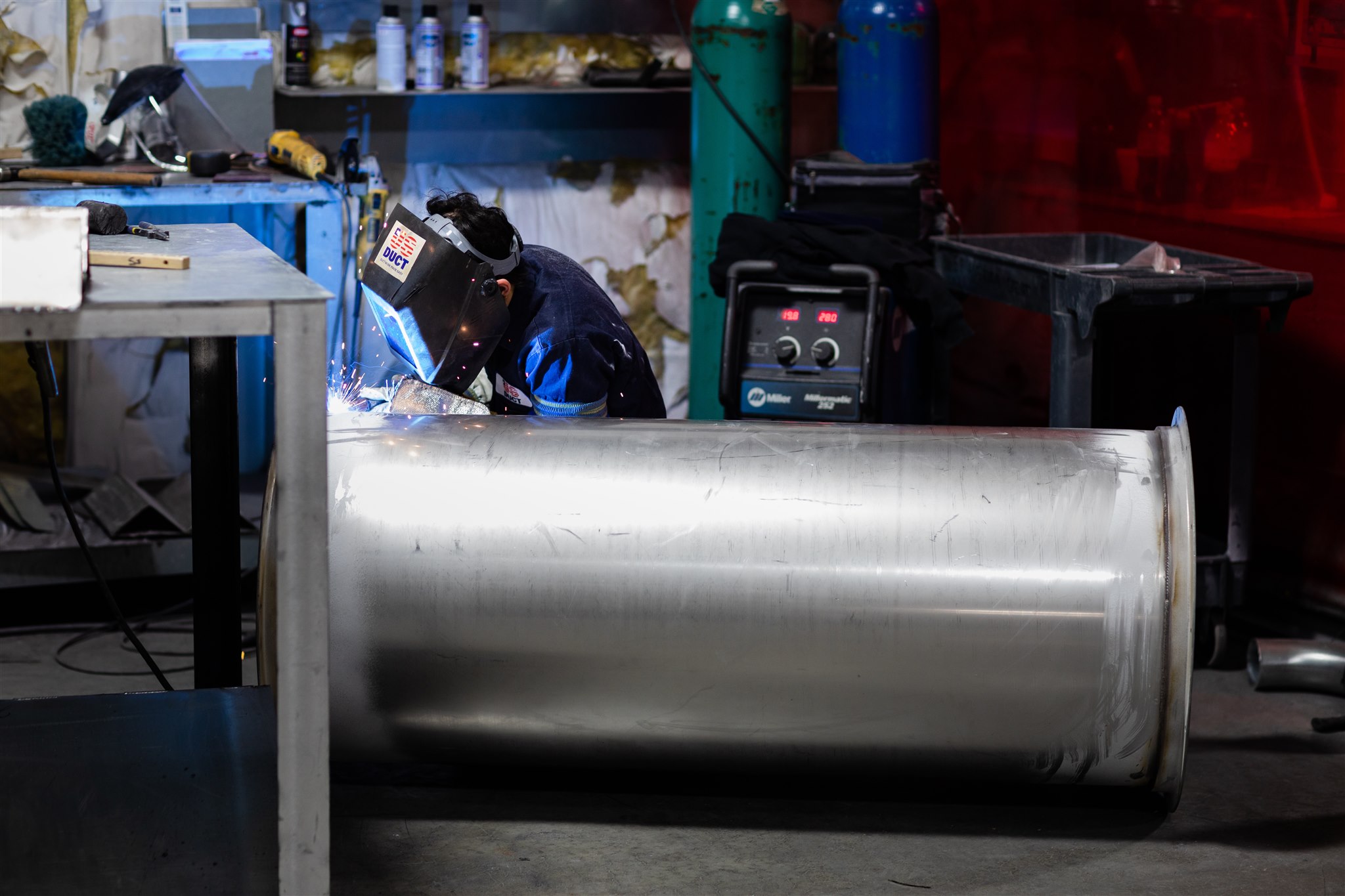 flanged ductwork welding for exhaust applications
