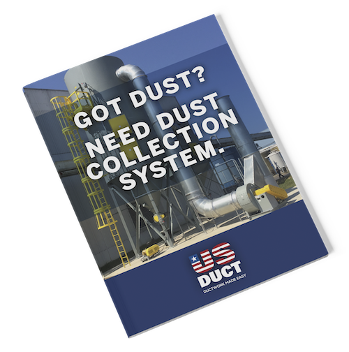 Cover of a PDF from US Duct on how to design industrial dust collection systems.