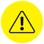 Exclamation point in a triangle is a warning symbol you may receive in DuctQuote to indicate that you have a problem with your layout.