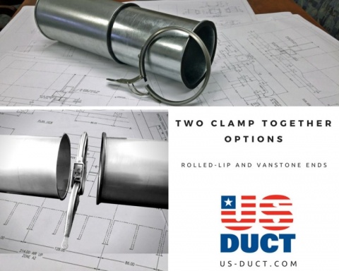 US Duct is now THE ONLY Industrial Ductwork Manufacturer that offers two different styles of clamping ductwork